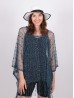 Crochet Knit Sleeved Top with Fringe